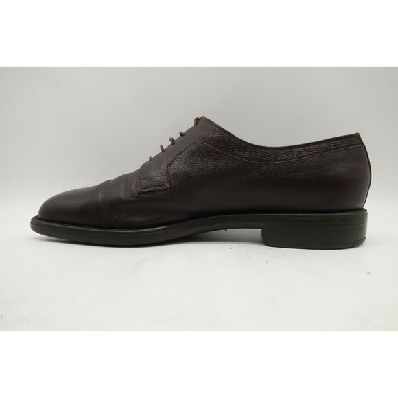 Salvatore Ferragamo Burgundy Leather Lace Up Oxfords Shoes Men\'s 8 EE main image 9